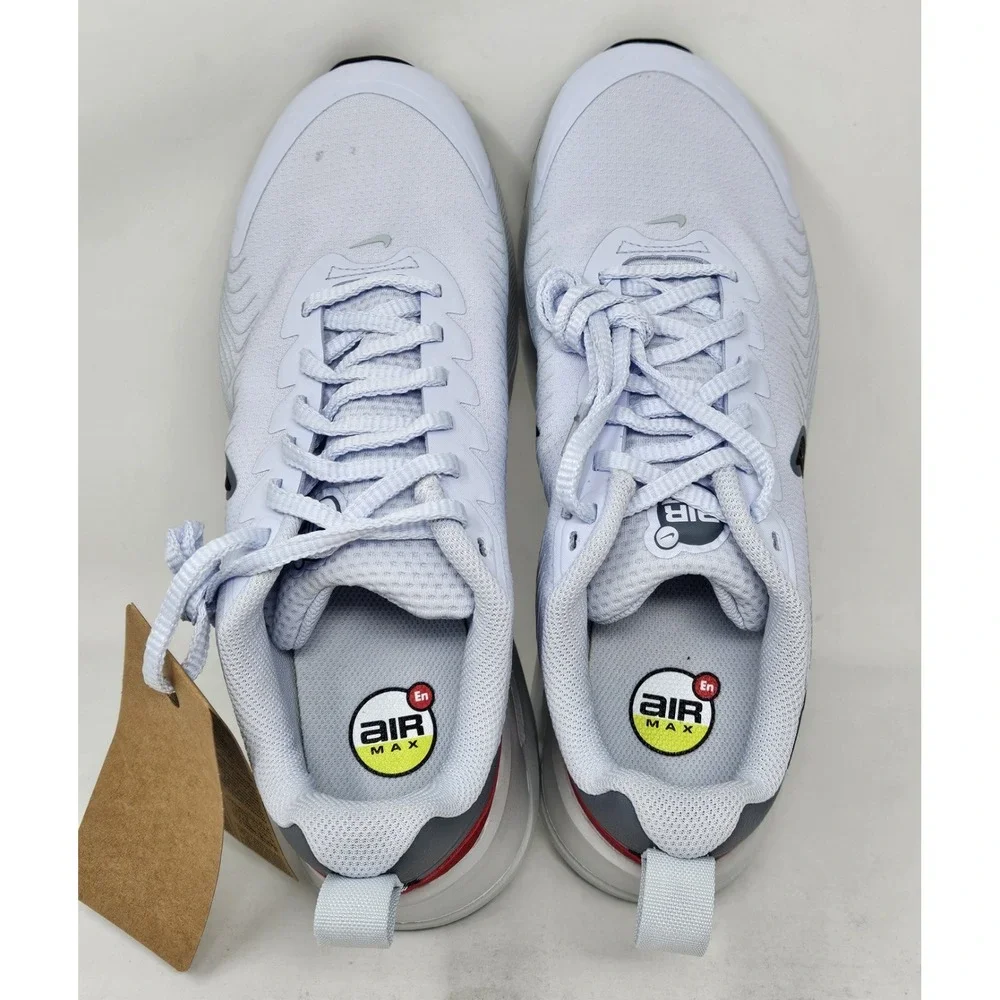 Nike‎ Air Max Nuaxis Running Shoes FD4329-002 White/Gray/Red Men's Size 8M